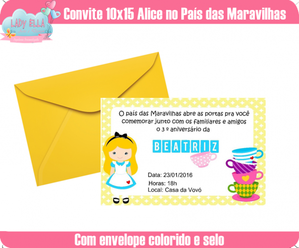 Convite 10x15 c/envelope